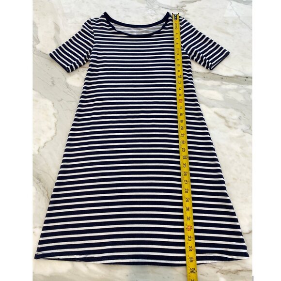 MAJESTIC PARIS FOR NEIMAN MARCUS MARINE MILK STRIPED DRESS SIZE 1 / XS - Picture 6 of 16